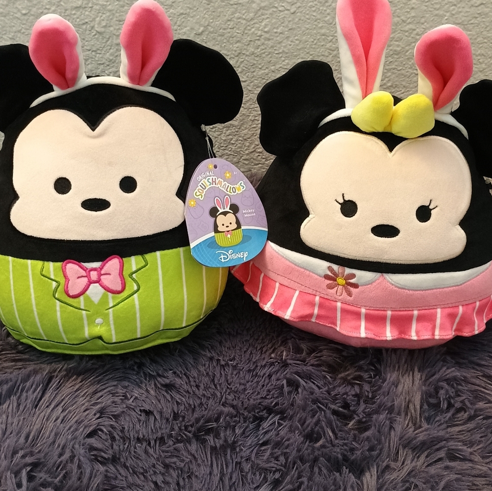 2025 Easter Mickey Mouse & Minnie Mouse Squishmallows NWT!!